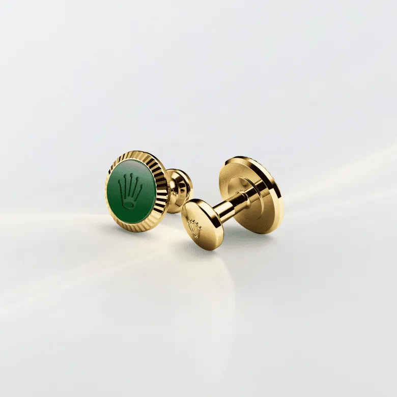 An iconic aesthetic - Rolex ‘Fluted’ cufflinks