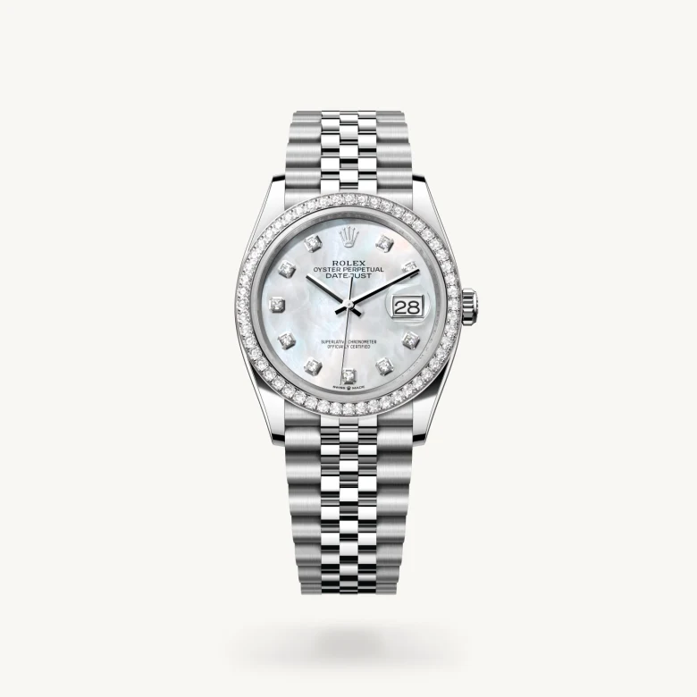 Rolex Datejust 36 in White Rolesor - combination of Oystersteel and white gold, M126284RBR-0011 - Kirk Freeport