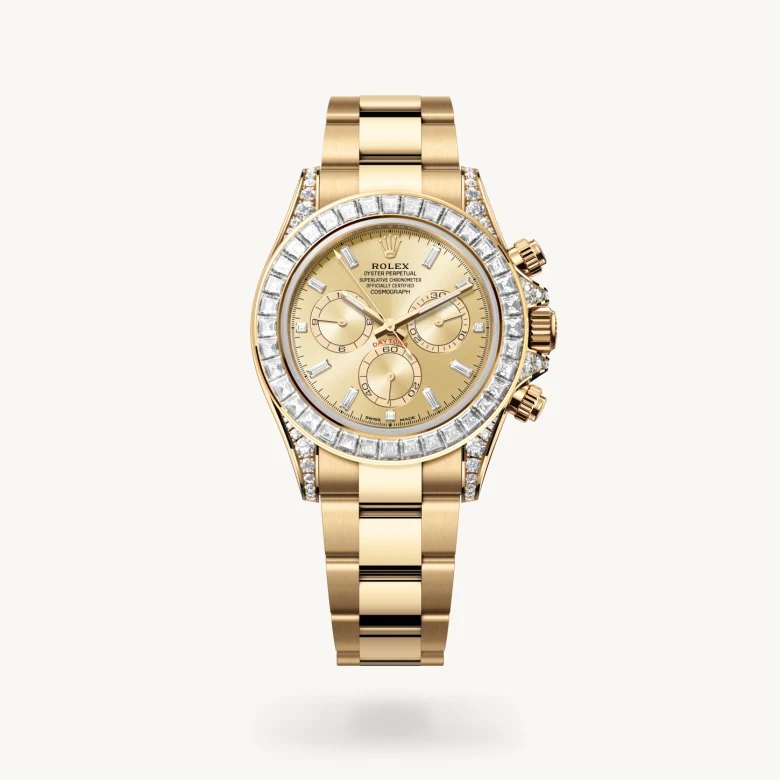 Rolex Cosmograph Daytona in 18 ct yellow gold with lugs set with diamonds, M126598TBR-0001 - Kirk Freeport