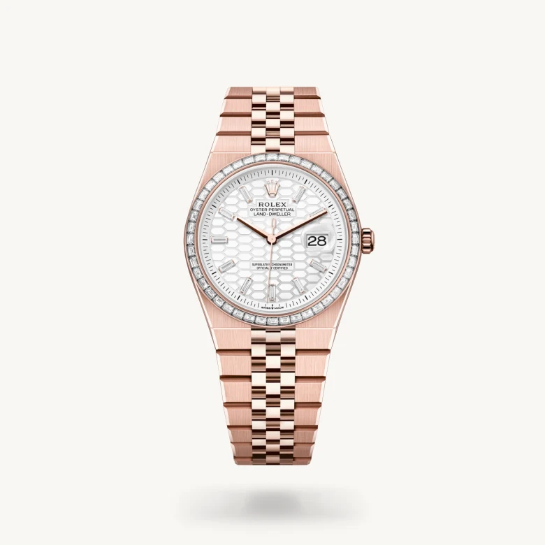 Rolex Land-Dweller 36 in 18 ct Everose gold, M127285TBR-0002 - Kirk Freeport