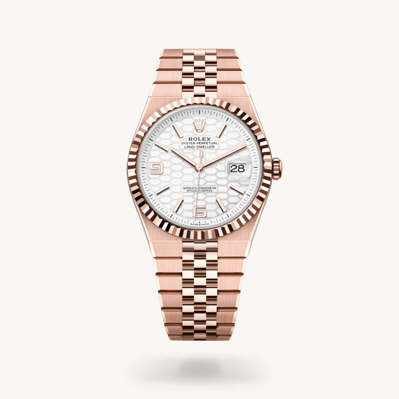 Rolex Land-Dweller 40 in 18 ct Everose gold, M127335-0001 - Kirk Freeport