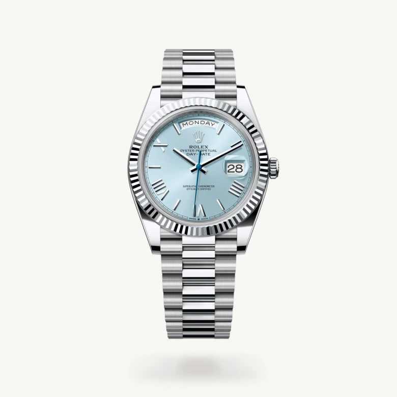 Rolex Day-Date 40 in Platinum, M228236-0012 - Kirk Freeport