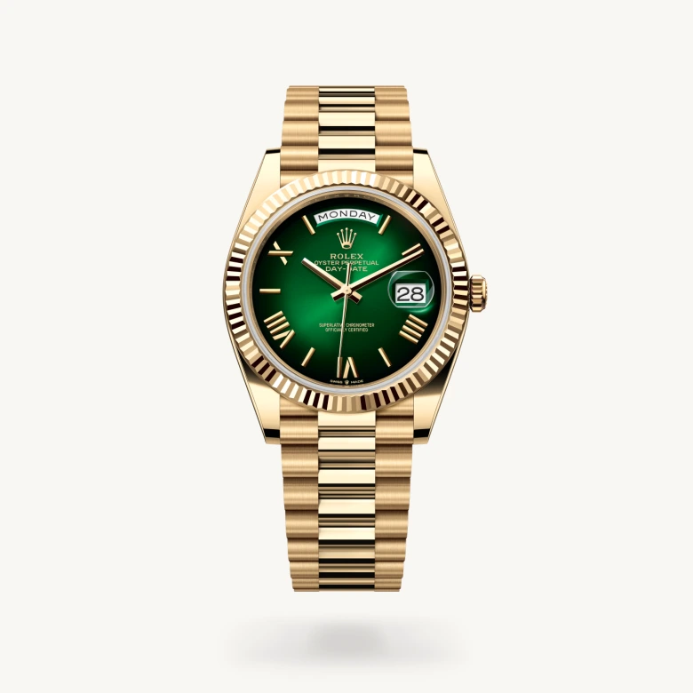 Rolex Day-Date 40 in 18 ct yellow gold, M228238-0069 - Kirk Freeport