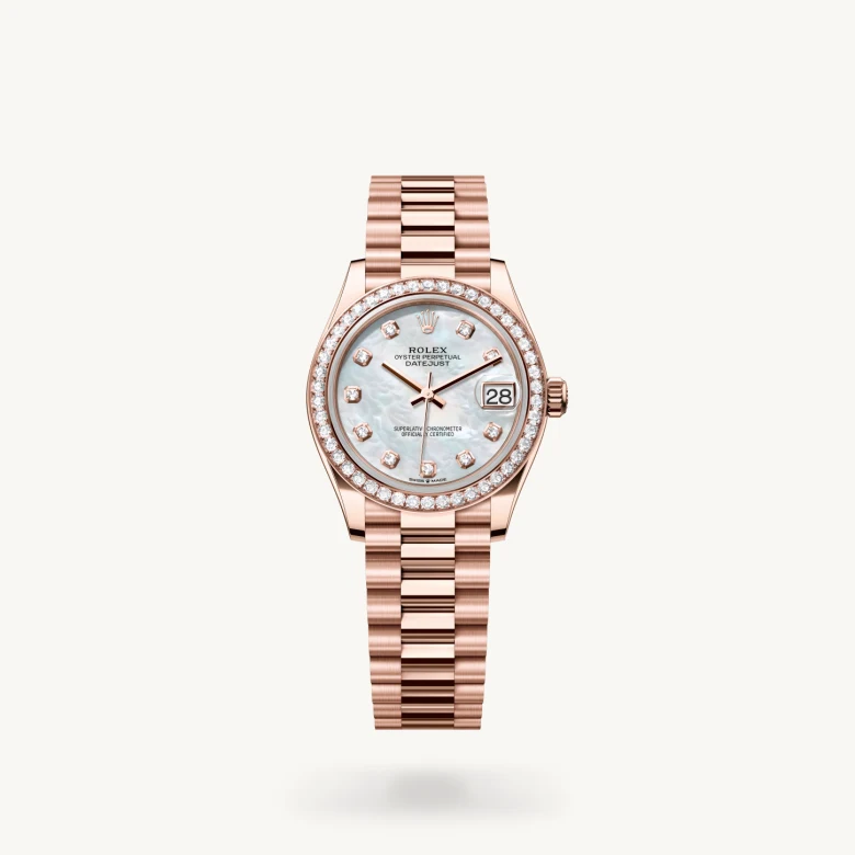 Rolex Datejust 31 in 18 ct Everose gold, M278285RBR-0005 - Kirk Freeport