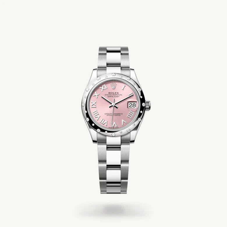 Rolex Datejust 31 in White Rolesor - combination of Oystersteel and white gold, M278344RBR-0021 - Kirk Freeport