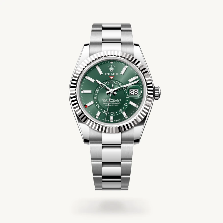 Rolex Sky-Dweller in White Rolesor - combination of Oystersteel and white gold, M336934-0001 - Kirk Freeport