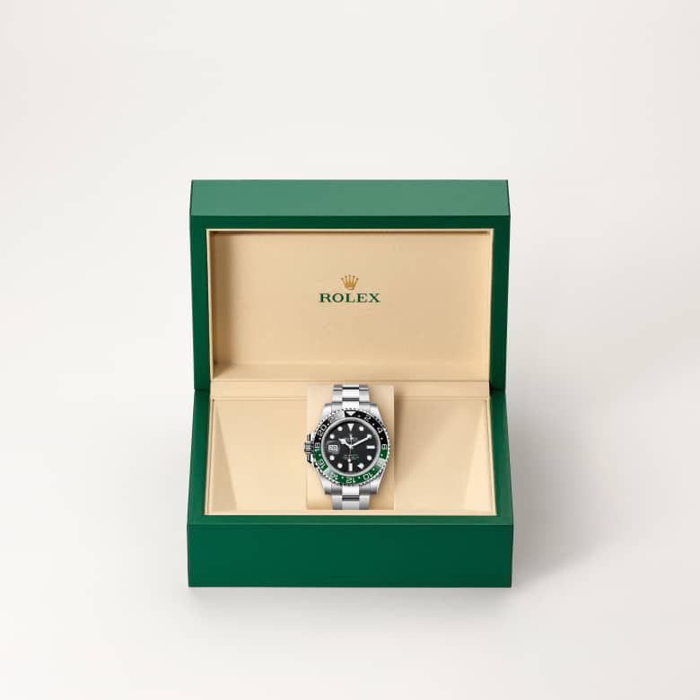 Rolex GMT-Master II [M126720VTNR-0001] in beautiful green presentation box - Kirk Freeport