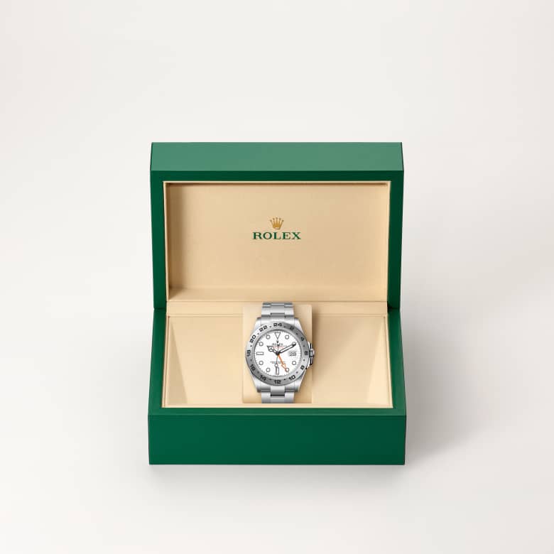 Rolex Explorer II [M226570-0001] in beautiful green presentation box - Kirk Freeport