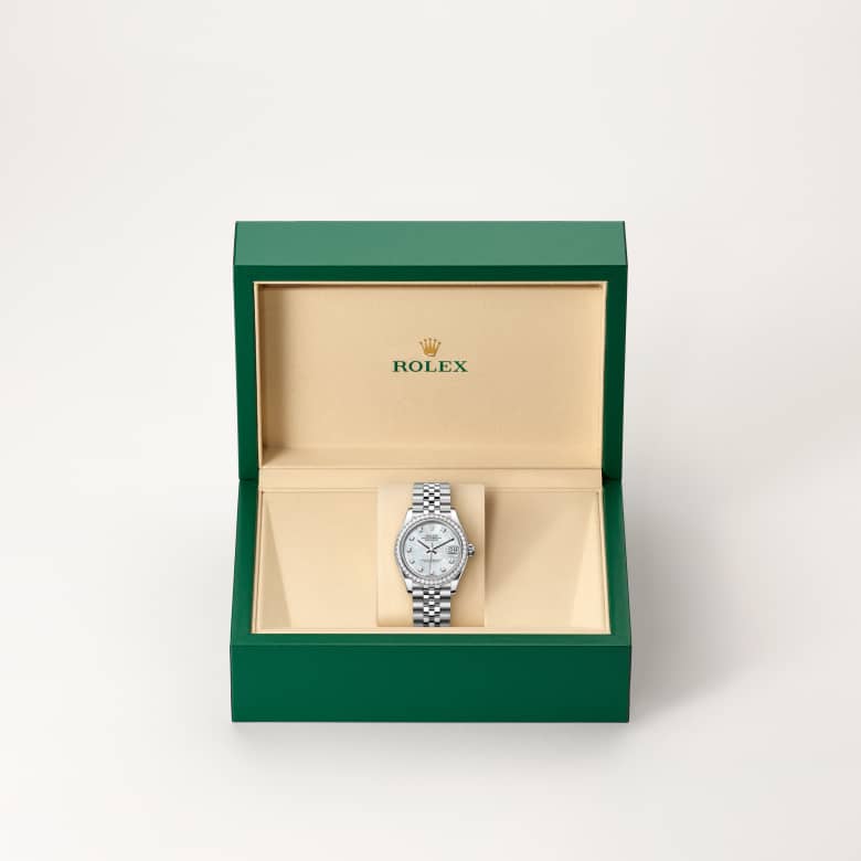 Rolex Datejust 31 [M278384RBR-0008] in beautiful green presentation box - Kirk Freeport