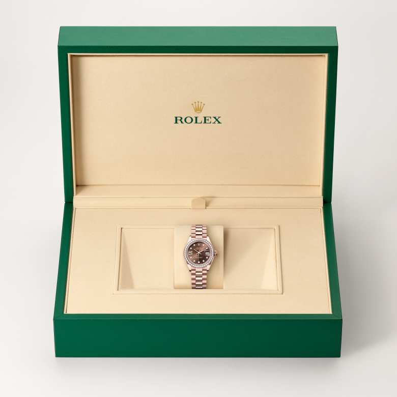 Rolex Lady-Datejust [M279135RBR-0001] in beautiful green presentation box - Kirk Freeport