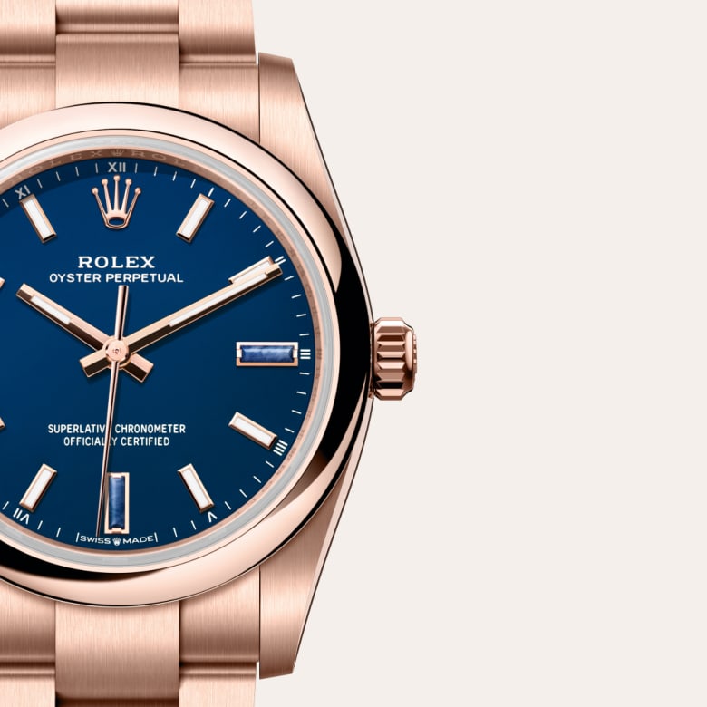Rolex Oyster Perpetual 34 [M124205-0002] Blue stone dial - Kirk Freeport