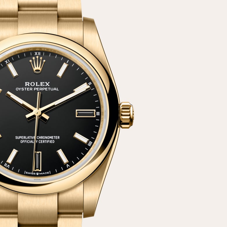 Rolex Oyster Perpetual 34 [M124208-0001] Black dial - Kirk Freeport