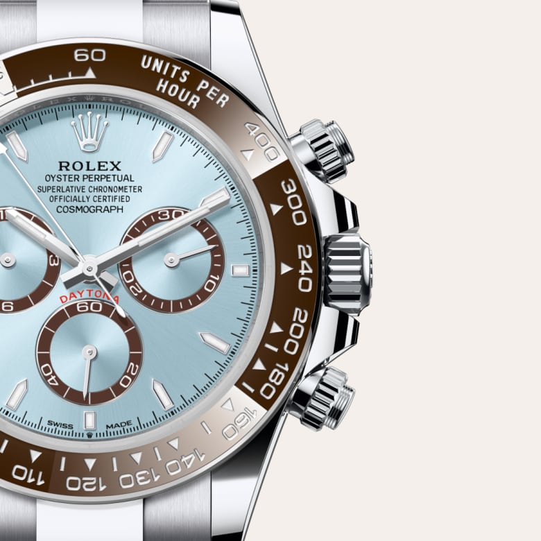 Rolex Cosmograph Daytona [M126506-0001] Ice blue, chestnut brown counter rings dial - Kirk Freeport