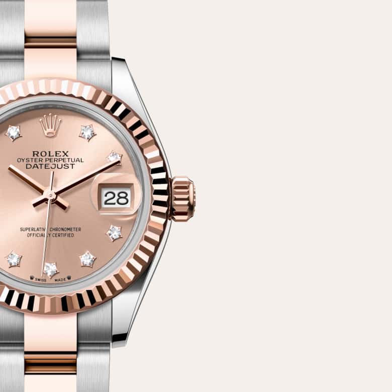 Rolex Lady-Datejust [M279171-0028] Rosé-colour set with diamonds dial - Kirk Freeport