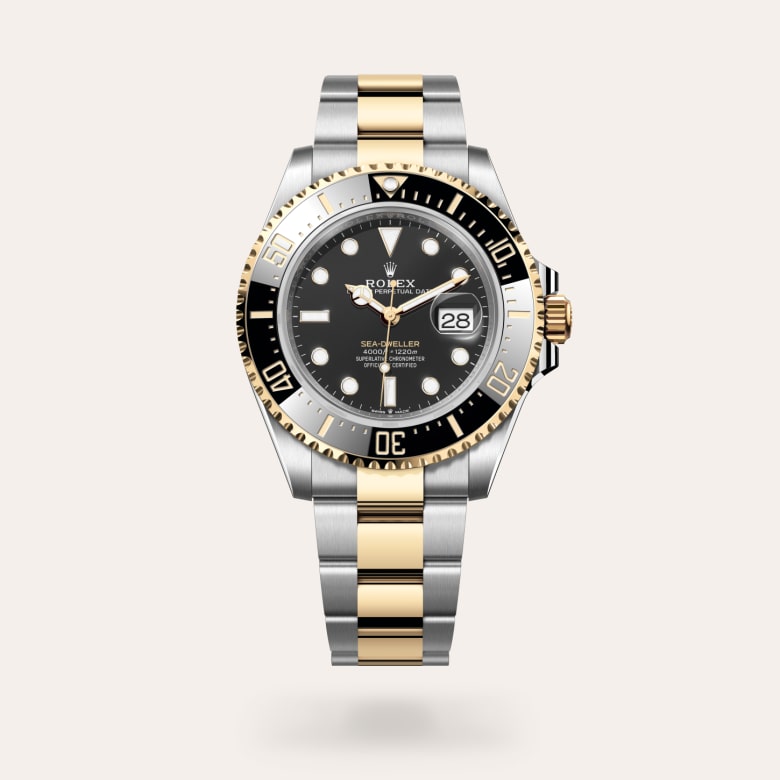 Rolex Sea-Dweller [M126603-0001] in yellow rolesor - combination of oystersteel and yellow gold with a intense black dial, unidirectional rotatable 60-minute graduated, scratch-resistant cerachrom insert in black ceramic, numerals and graduations coated in gold bezel, and yellow rolesor - combination of oystersteel and yellow gold bracelet.