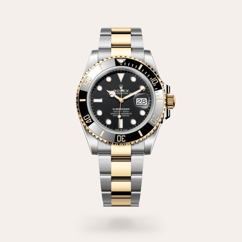 Rolex Submariner Date [M126613LN-0002] in yellow rolesor - combination of oystersteel and yellow gold with a black dial, unidirectional rotatable 60-minute graduated, scratch-resistant cerachrom insert in black ceramic, numerals and graduations coated in gold bezel, and yellow rolesor - combination of oystersteel and yellow gold bracelet.