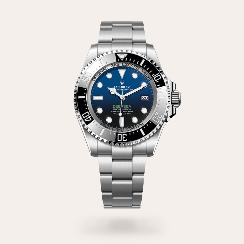 Rolex Rolex Deepsea [M136660-0005] in oystersteel with a d-blue dial, unidirectional rotatable 60-minute graduated, scratch-resistant cerachrom insert in black ceramic, numerals and graduations coated in platinum bezel, and oystersteel bracelet.