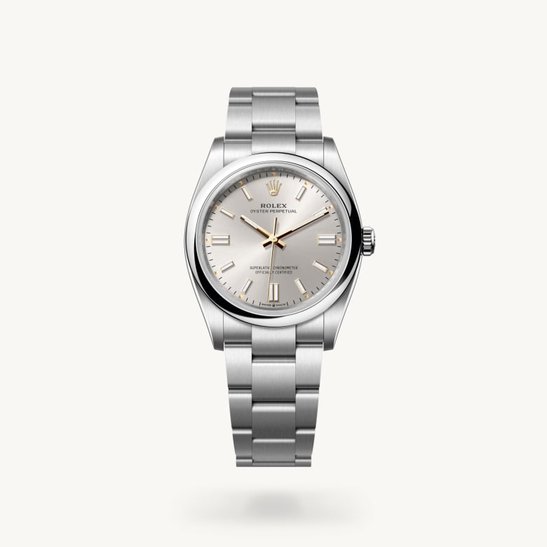 Rolex Oyster Perpetual 36 [M126000-0001] in oystersteel with a silver dial, domed bezel, and oystersteel bracelet - Kirk Freeport
