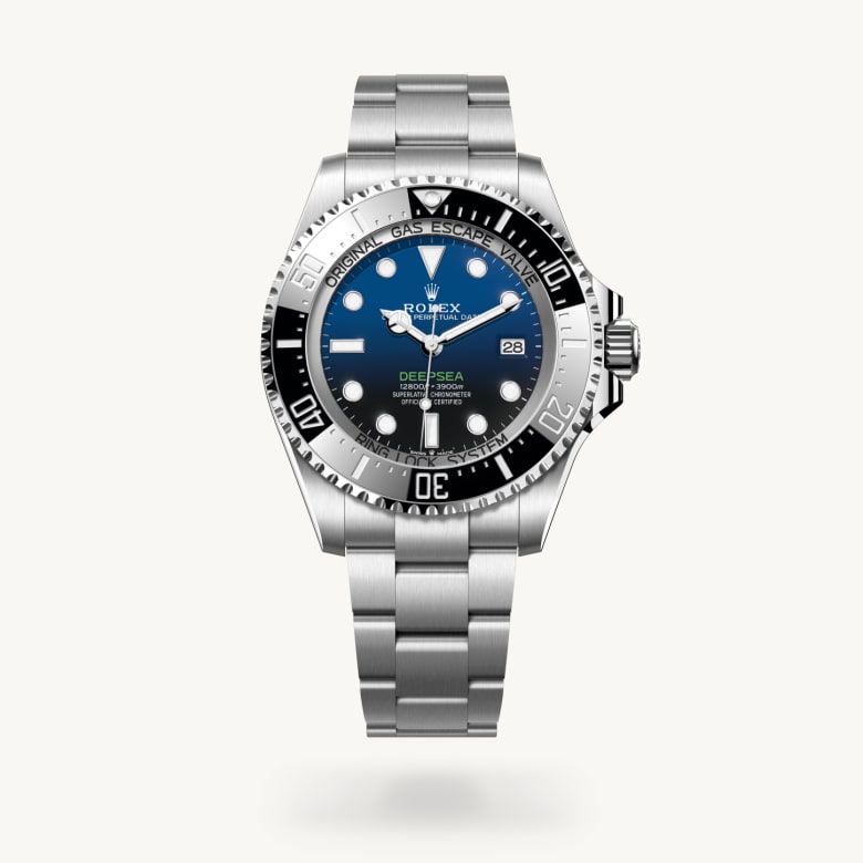 Rolex Rolex Deepsea [M136660-0005] in oystersteel with a d-blue dial, unidirectional rotatable 60-minute graduated, scratch-resistant cerachrom insert in black ceramic, numerals and graduations coated in platinum bezel, and oystersteel bracelet - Kirk Freeport