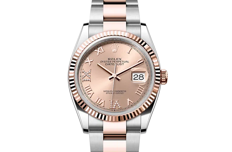 Rolex Datejust Oyster, 36 mm, Oystersteel and Everose gold, M126231-0028