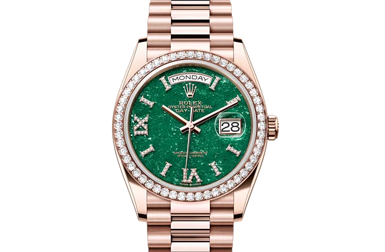 Rolex Day-Date Oyster, 36 mm, Everose gold and diamonds, M128345RBR-0068