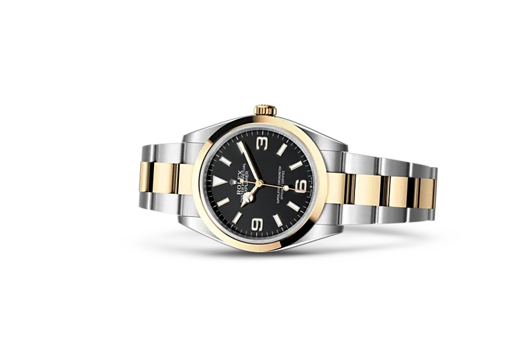 Rolex Explorer Oyster, 36 mm, Oystersteel and yellow gold, M124273-0001