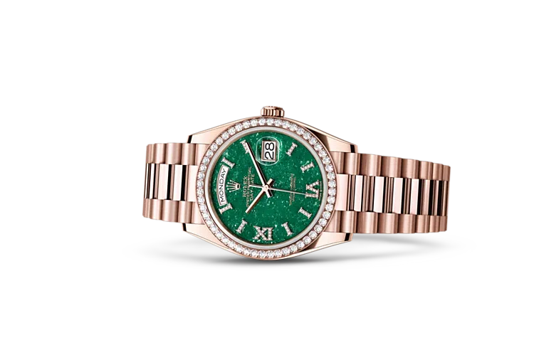 Rolex Day-Date Oyster, 36 mm, Everose gold and diamonds, M128345RBR-0068