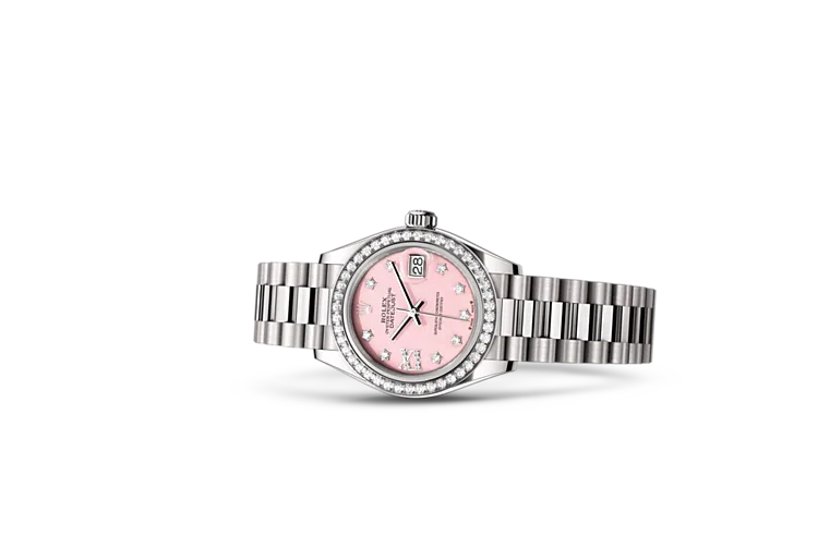 Rolex Lady-Datejust Oyster, 28 mm, white gold and diamonds, M279139RBR-0002