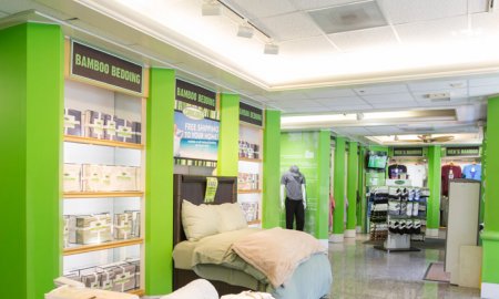 Bamboo Bedding store interior in Cayman Islands