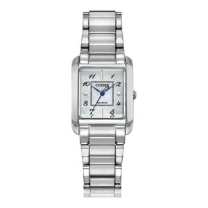 Citizen ladies watches square dial and silver strap