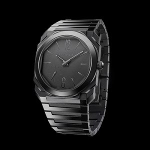 Bvlgari Watches monochromatic black watch
