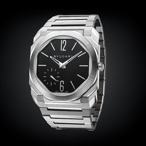 Bvlgari Watches black and metallic grey watch