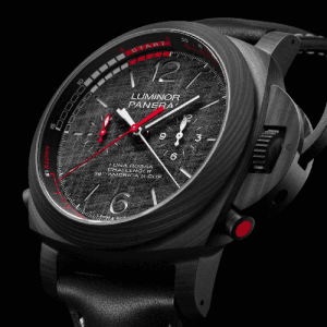 Panerai Watches Luminor Panerai dark grey and red diving watch