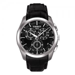 Tissot black and grey watch