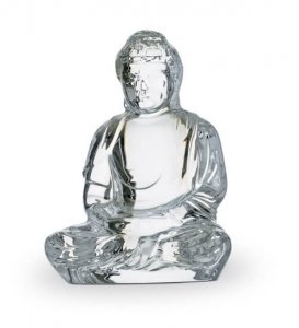 Little Buddha crystal figure by Baccarat Crystal at Kirk Freeport in Grand Cayman