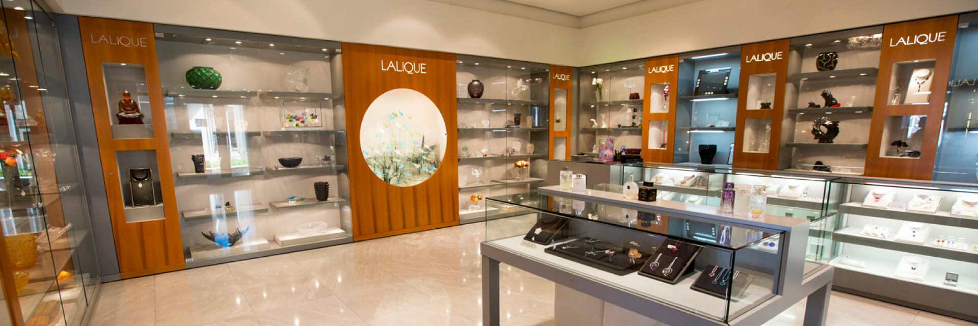 Lalique store interior in the Cayman Islands