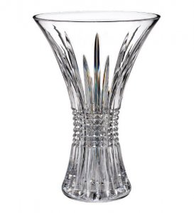 Waterford tall transparent vase