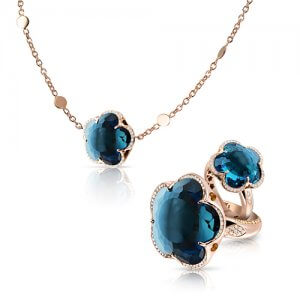 Pasquale Bruni blue floral jewelry collection