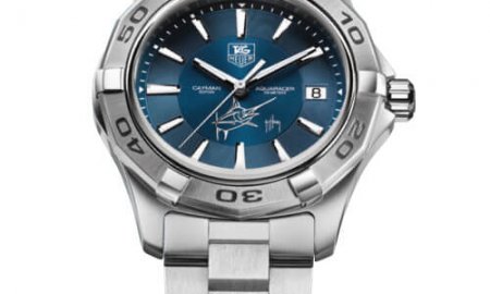 TAG Heuer metallic blue and grey watch