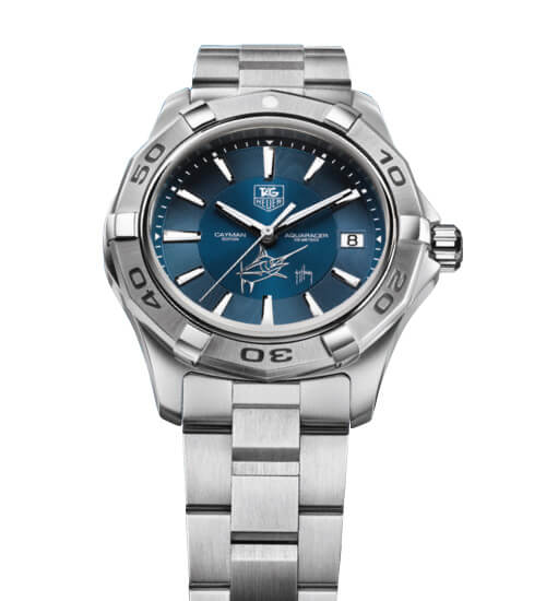 TAG Heuer metallic blue and grey watch