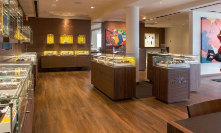 Kirk Freeport presents Breitling boutique on Cardinall Avenue on Harbour Drive, downtown of George Town in the Grand Cayman Islands