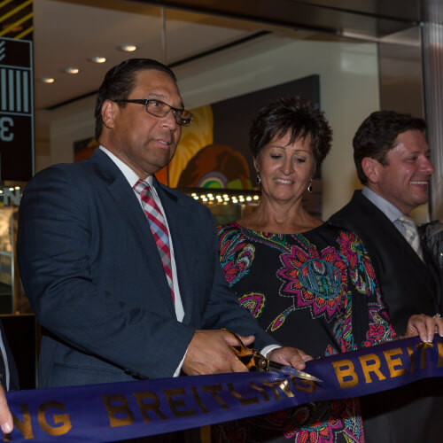 Kirk Freeport Breitling Boutique Grand Opening Cutting the Ribbon