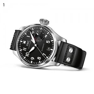 IWC Schaffhausen black and metallic grey watch