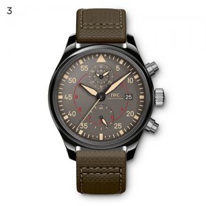 IWC Schaffhausen black and brown watch