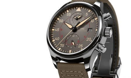 IWC Schaffhausen Metallic grey and brown watch