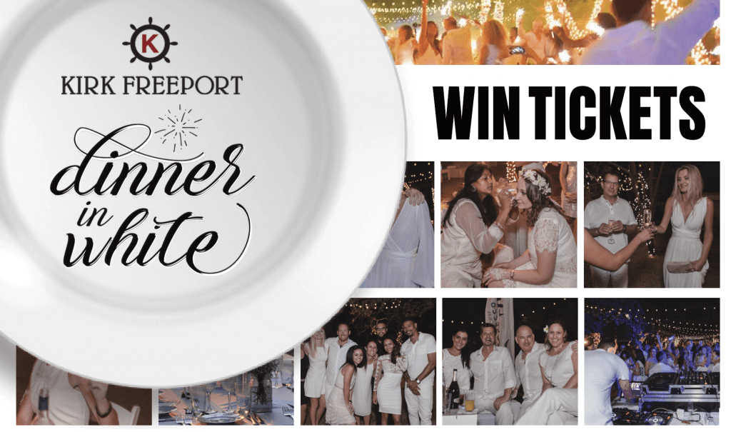 Kirk Freeport Win Tickets in White in Grand Cayman 2017 poster banner