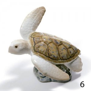 Lladro Sea Turtle Porcelain Ornament