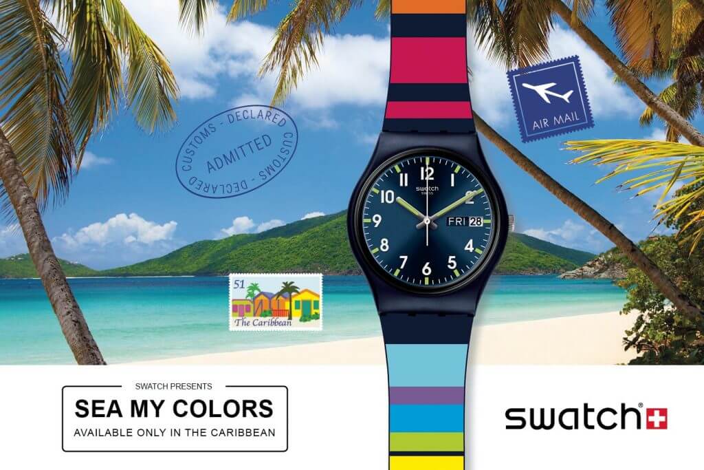 Kirk Freeport Swatch Sea My Colors event and watch