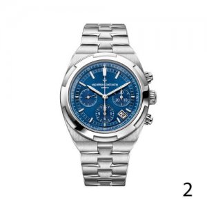 Vacheron Constantin 2017 Collection Overseas Chronograph self-winding stainless steel dial blue watch
