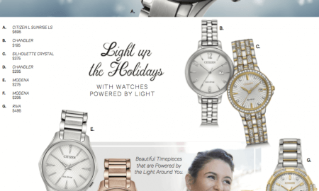 Citizen Last Minute Shopping Ideas webpage with several watches